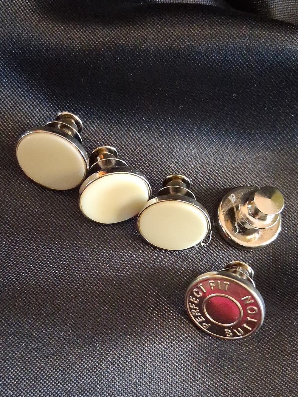 Set Of 5 Screw On Button Replacement Shirt Or Jean  Button